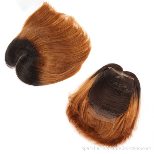 SPARK Ombre 1B/30 Bob Peruvian Straight Highlight 13x4 Lace Frontal Short Bob Wig Remy Hair 4x4 hd Lace Closure Human Hair Wigs